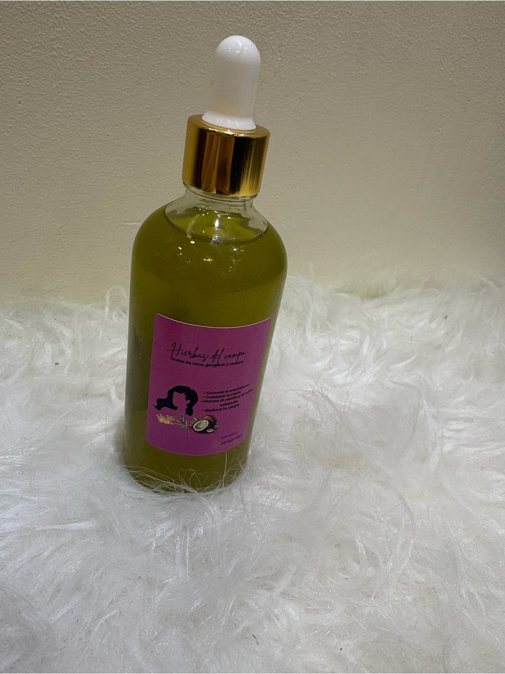 & Other Stories Green Hair Serum with Pink Label